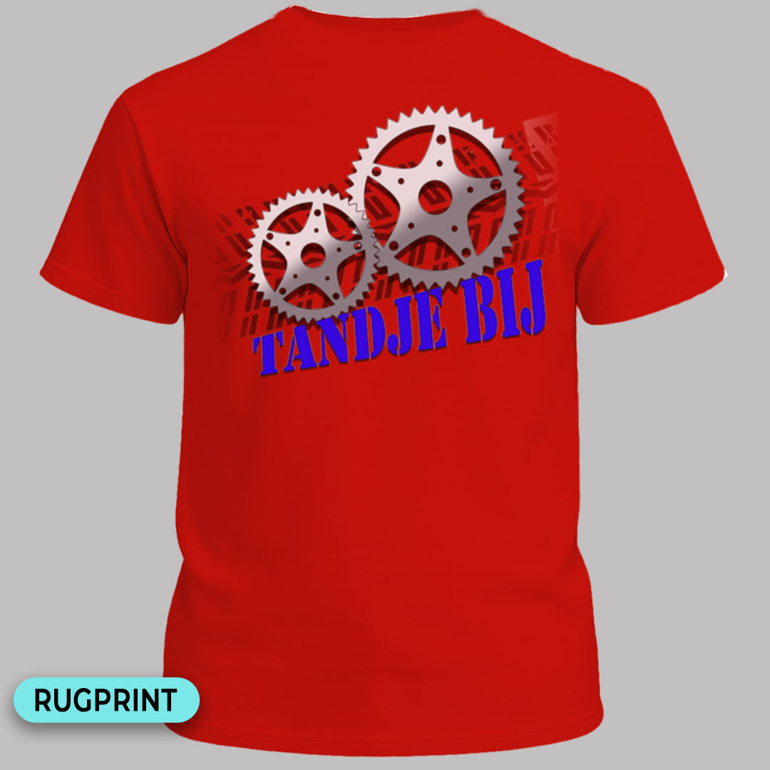 Tandje Bij (blauw) rugprint T‑Shirt