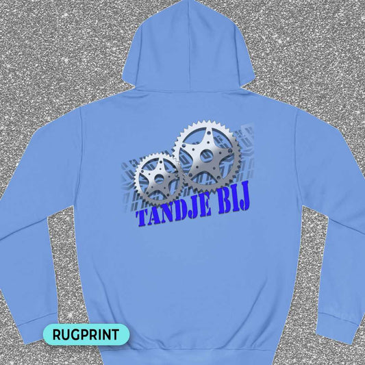 Tandje Bij (blauw) rugprint Hoodie