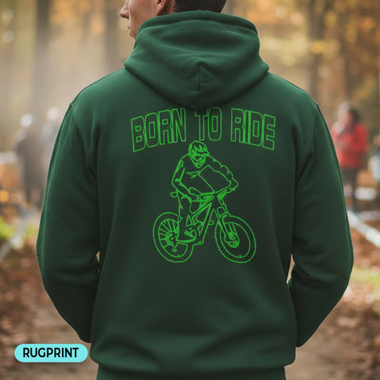 Born to Ride rugprint Hoodie