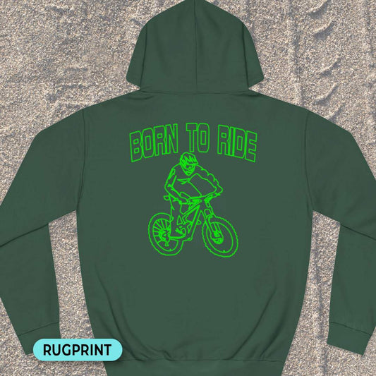 Born to Ride rugprint Hoodie