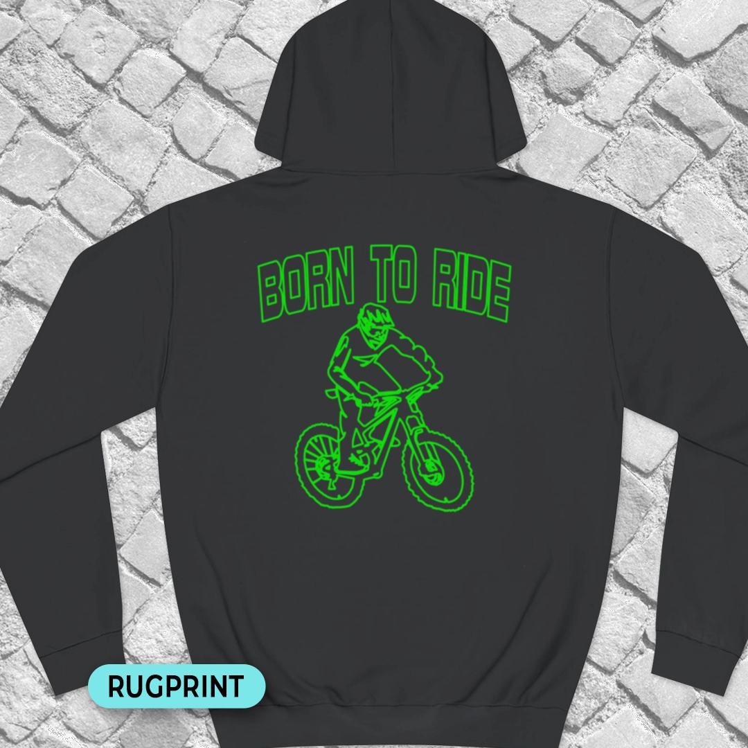 Born to Ride rugprint Hoodie