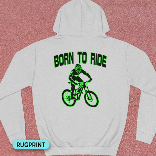 Born to Ride rugprint Hoodie