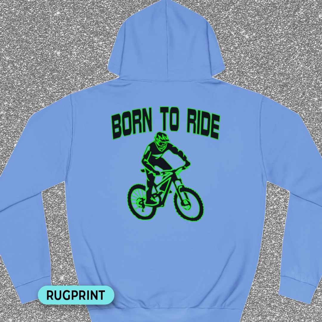 Born to Ride rugprint Hoodie