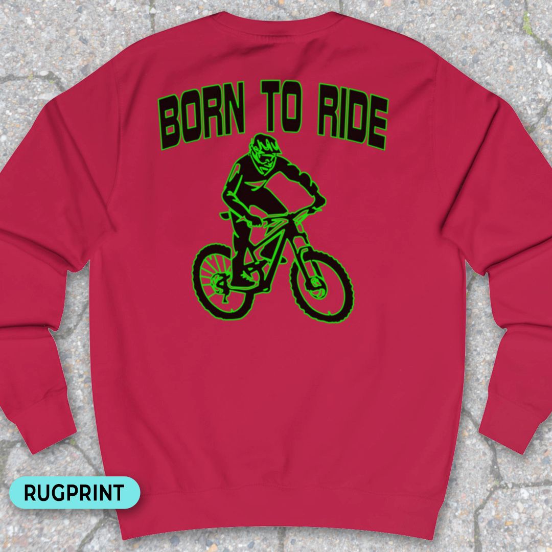 Born to Ride rugprint Sweater