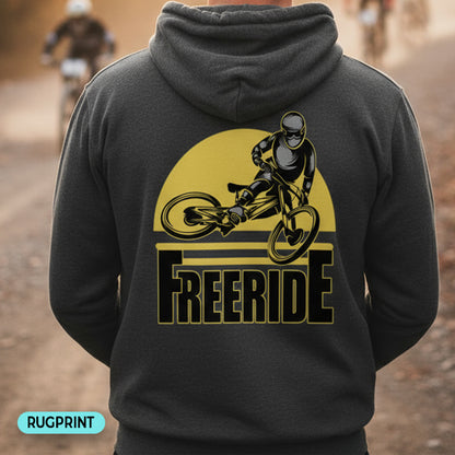 Freeride rugprint Hoodie