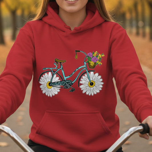 Fiets met madeliefwielen Hoodie