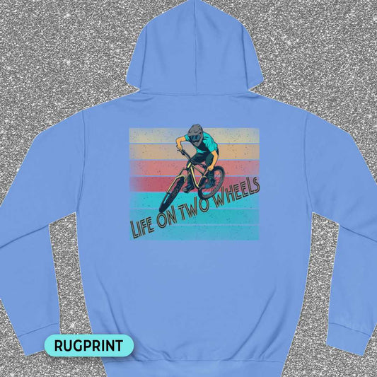 Life on Two Wheels rugprint Hoodie