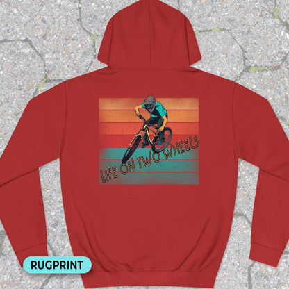 Life on Two Wheels rugprint Hoodie