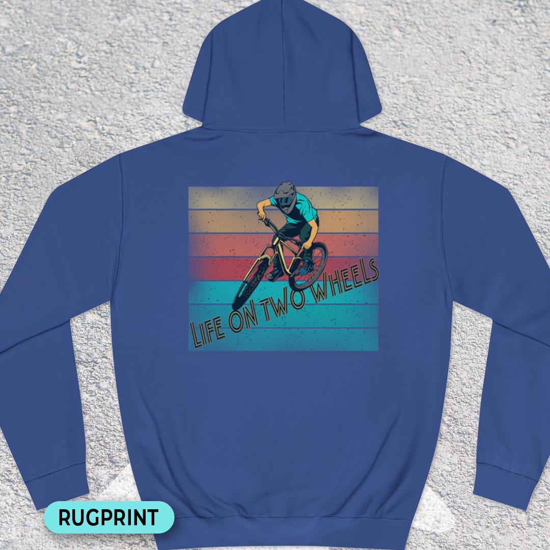 Life on Two Wheels rugprint Hoodie