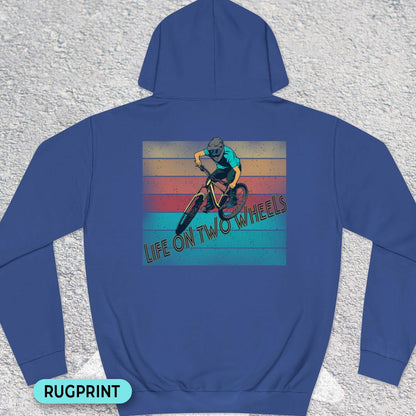 Life on Two Wheels rugprint Hoodie