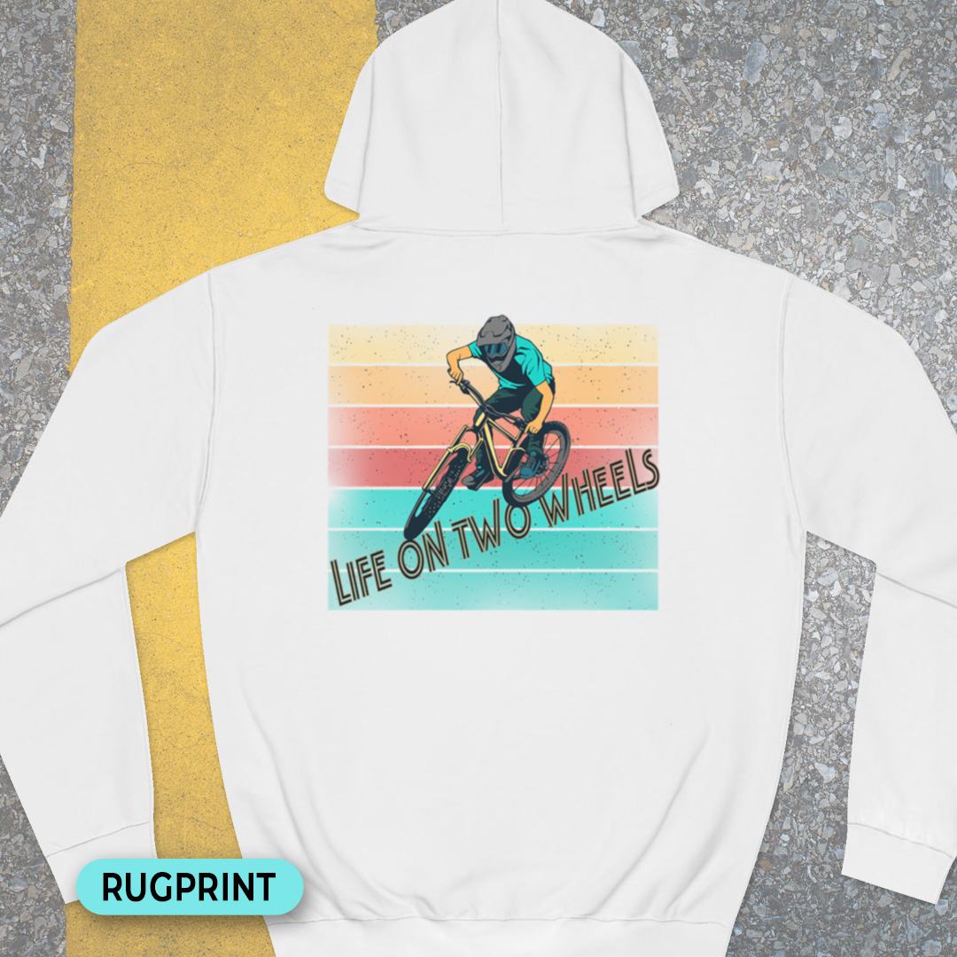 Life on Two Wheels rugprint Hoodie