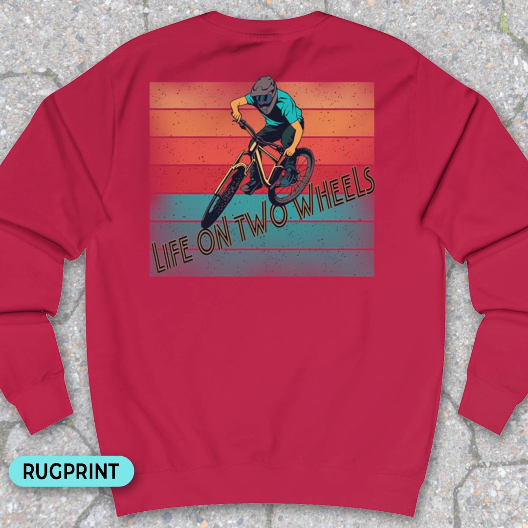 Life on Two Wheels rugprint Sweater