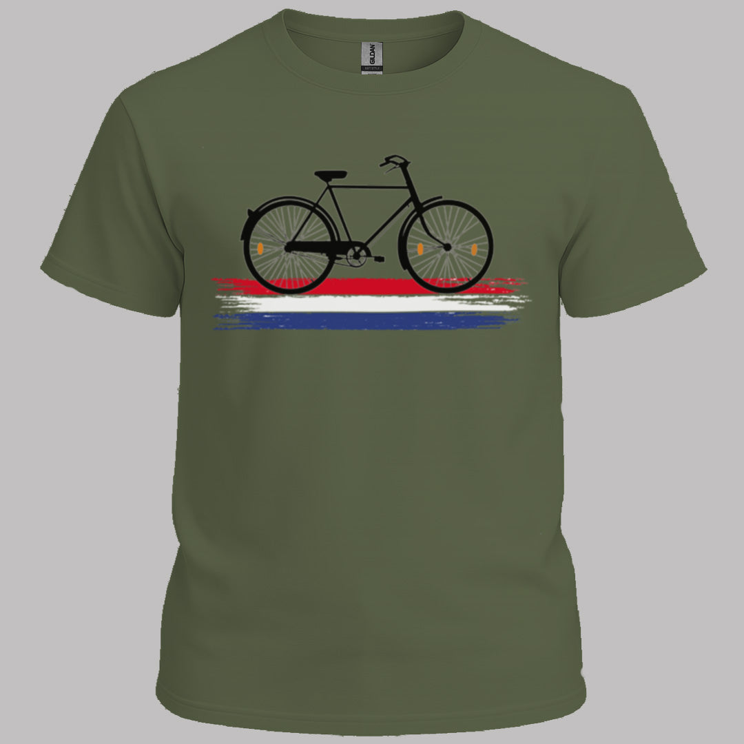 Nederland Fietsland (Zwart) T‑Shirt