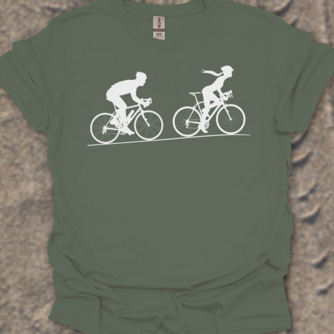 Achtervolging Hij (Wit) T‑Shirt