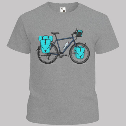Fiets met tassen T-shirt