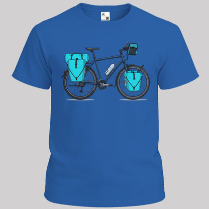 Fiets met tassen T-shirt
