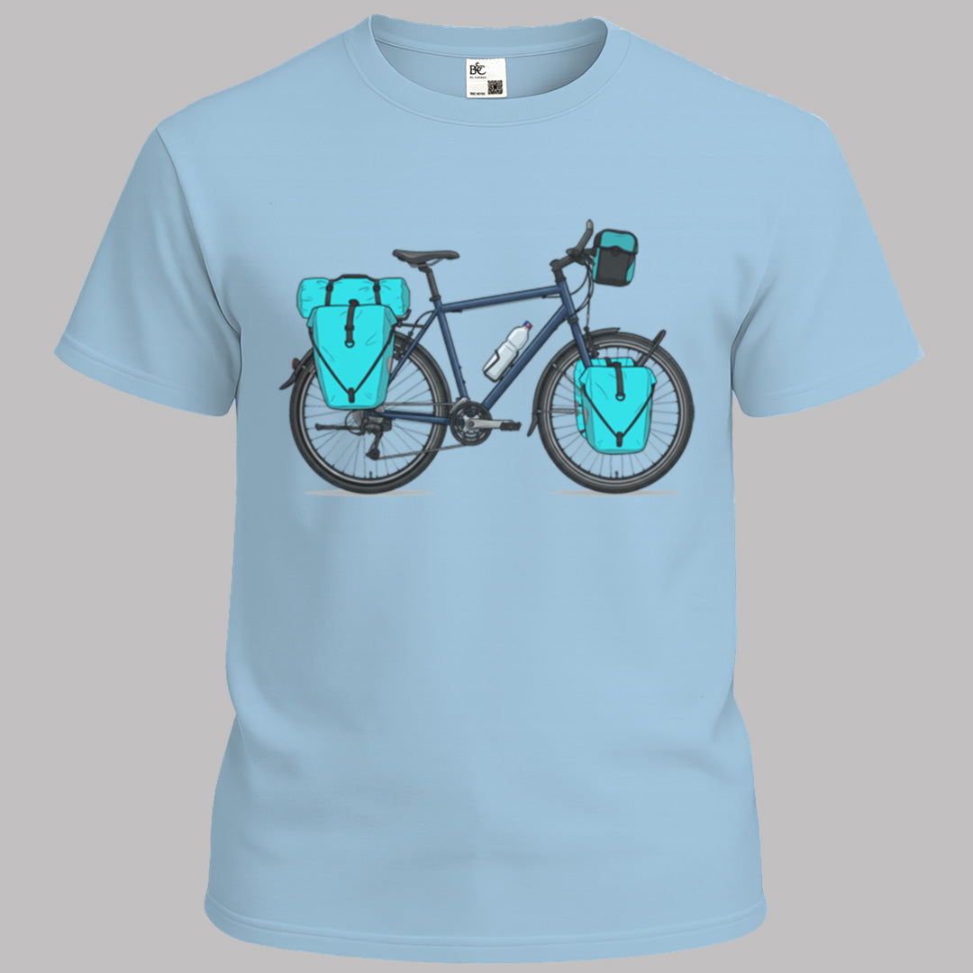 Fiets met tassen T-shirt