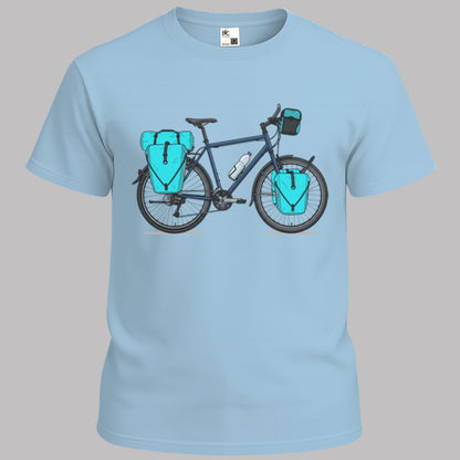 Fiets met tassen T-shirt