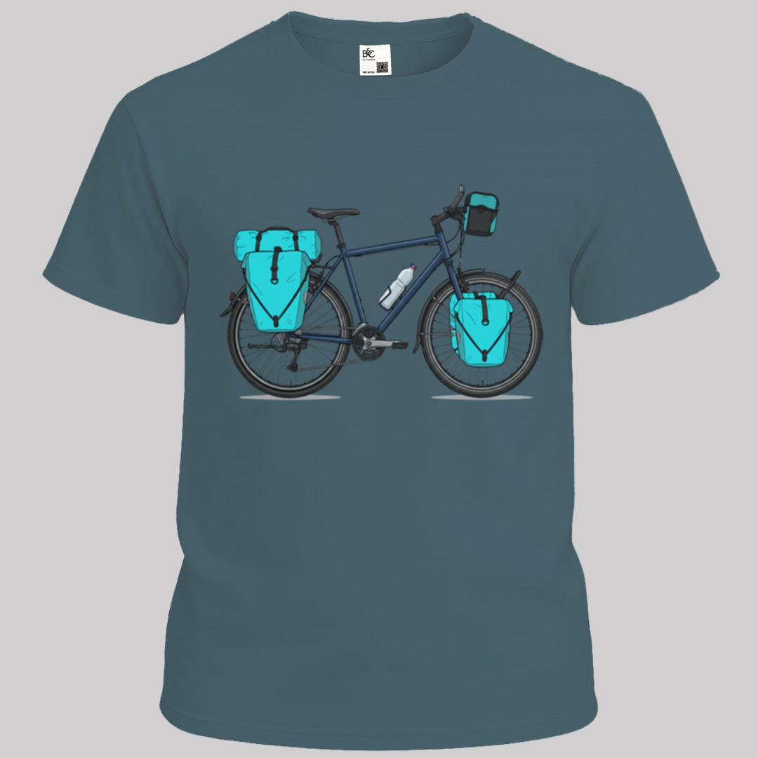 Fiets met tassen T-shirt