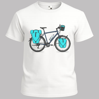 Fiets met tassen T-shirt