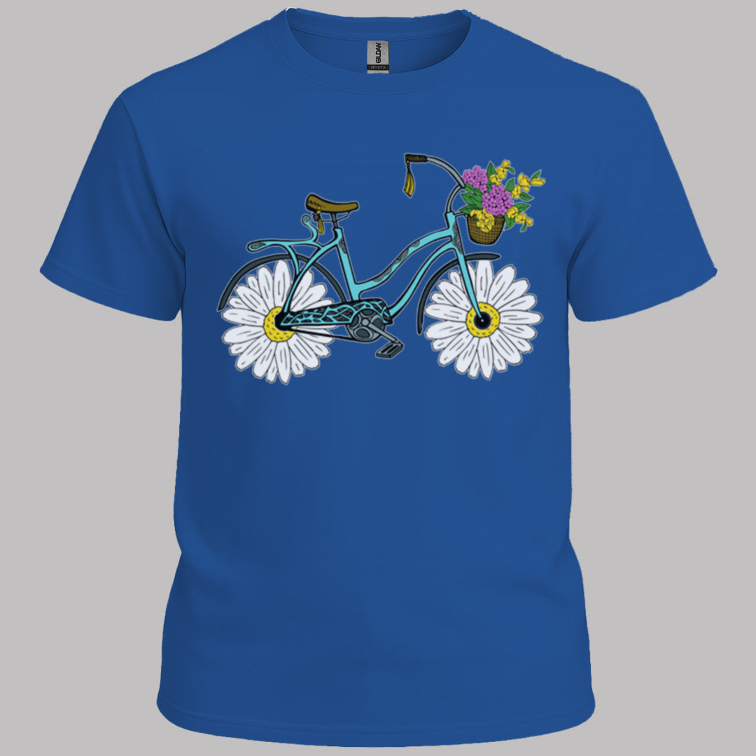 Fiets met madeliefwielen T‑Shirt