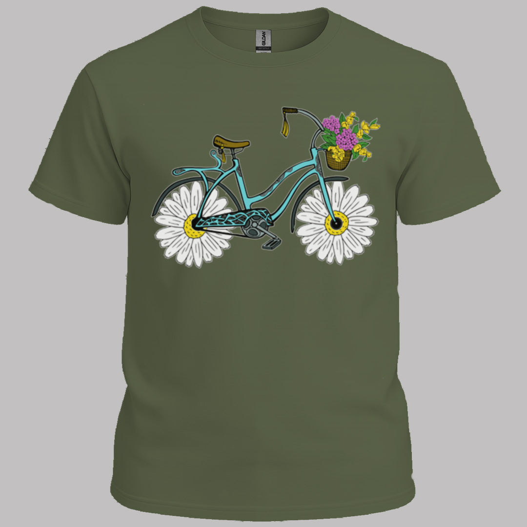 Fiets met madeliefwielen T‑Shirt