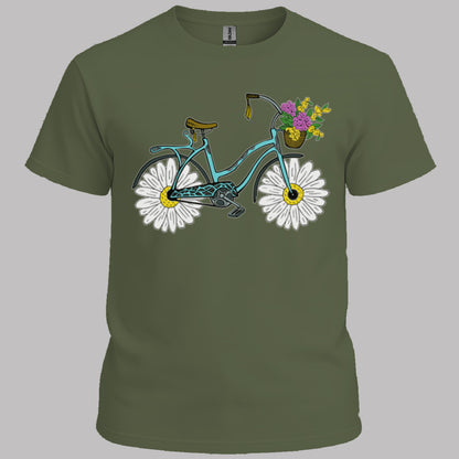 Fiets met madeliefwielen T‑Shirt