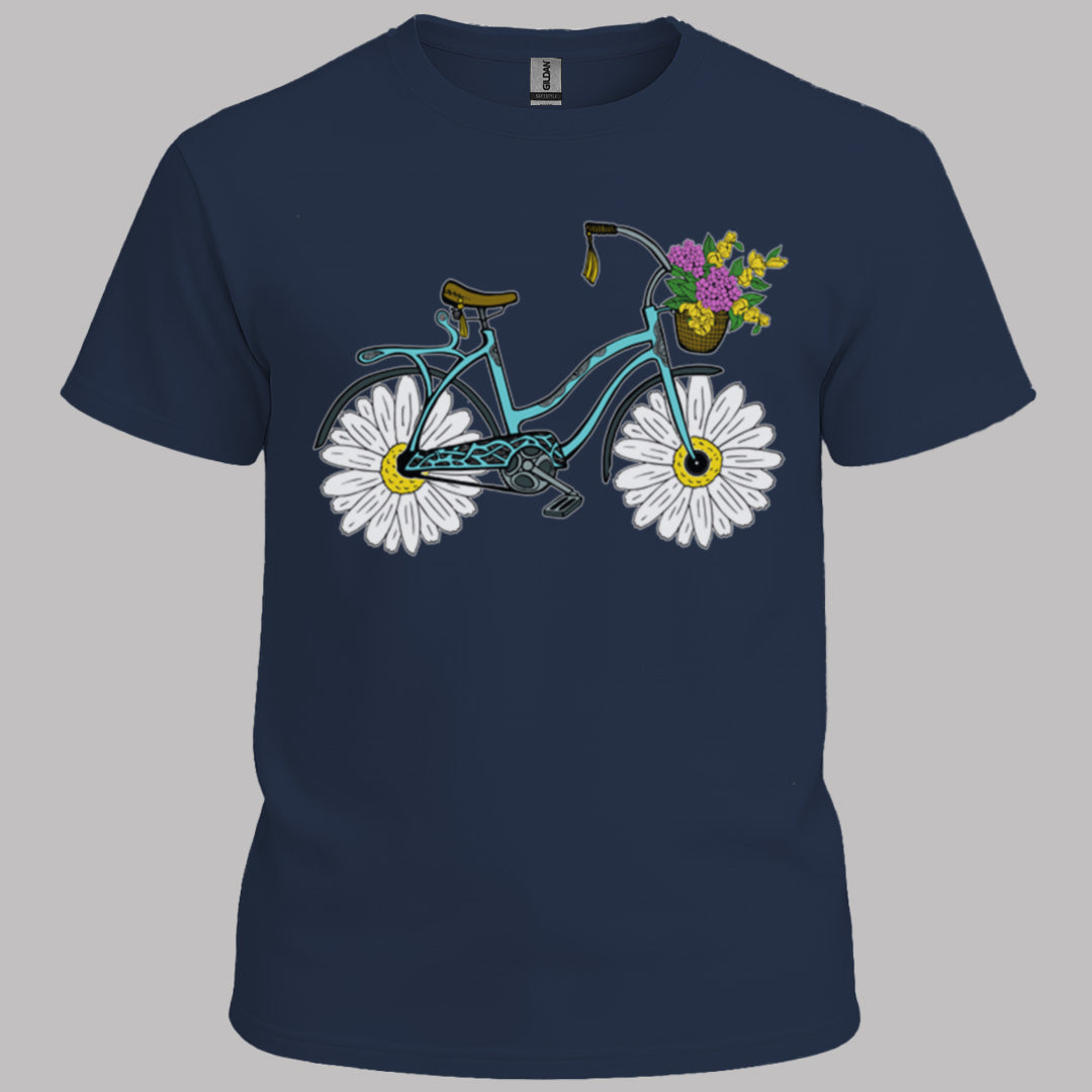 Fiets met madeliefwielen T‑Shirt