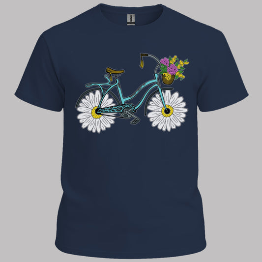 Fiets met madeliefwielen T‑Shirt