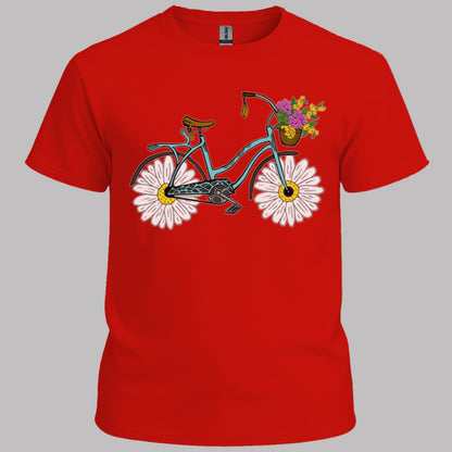 Fiets met madeliefwielen T‑Shirt