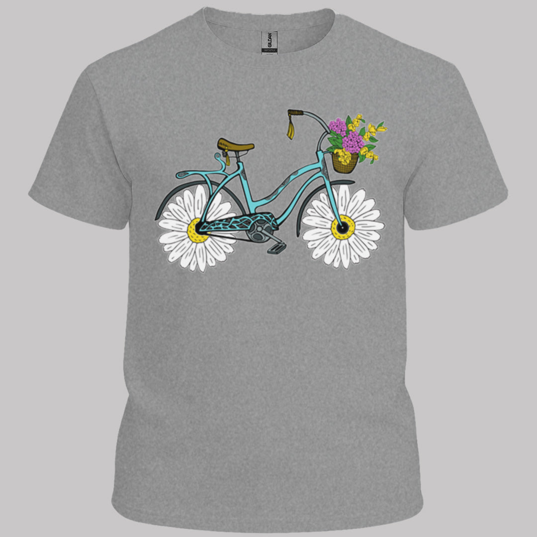 Fiets met madeliefwielen T‑Shirt