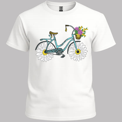 Fiets met madeliefwielen T‑Shirt