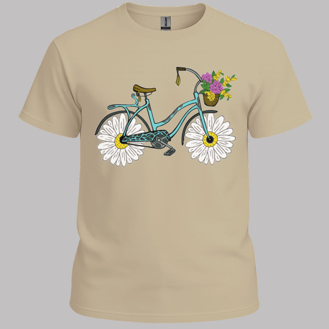 Fiets met madeliefwielen T‑Shirt