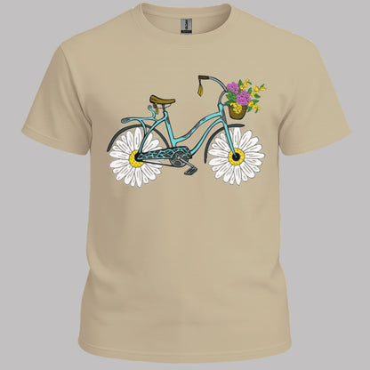 Fiets met madeliefwielen T‑Shirt