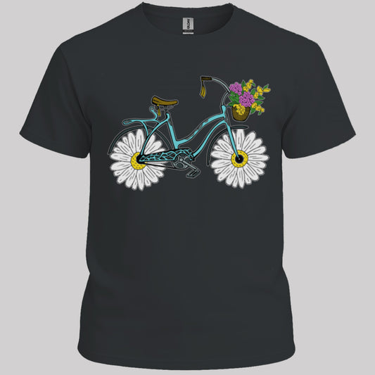 Fiets met madeliefwielen T‑Shirt