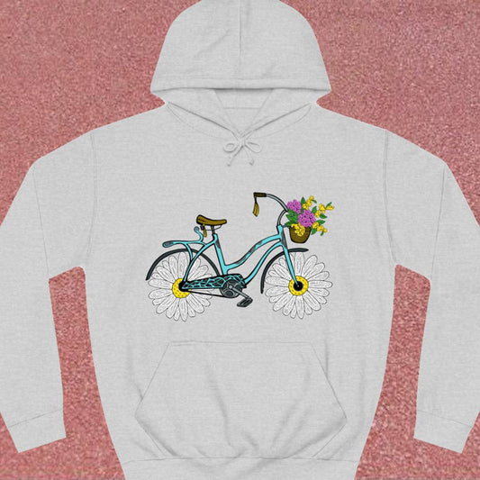 Fiets met madeliefwielen Hoodie