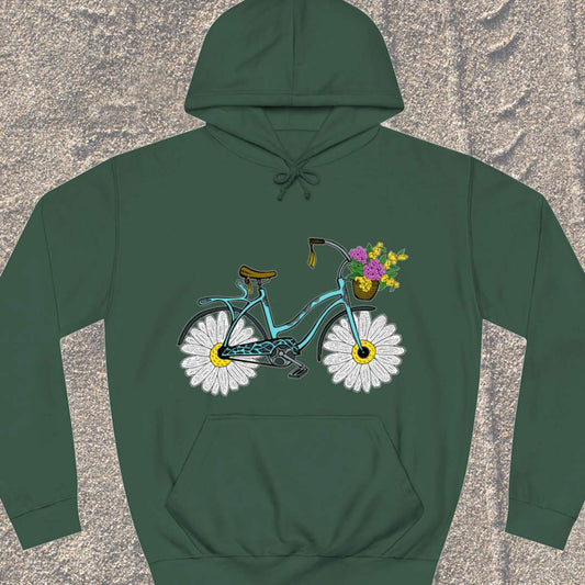 Fiets met madeliefwielen Hoodie
