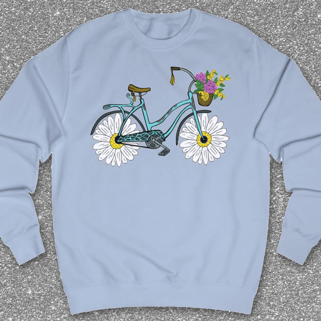 Fiets met madeliefwielen Sweater
