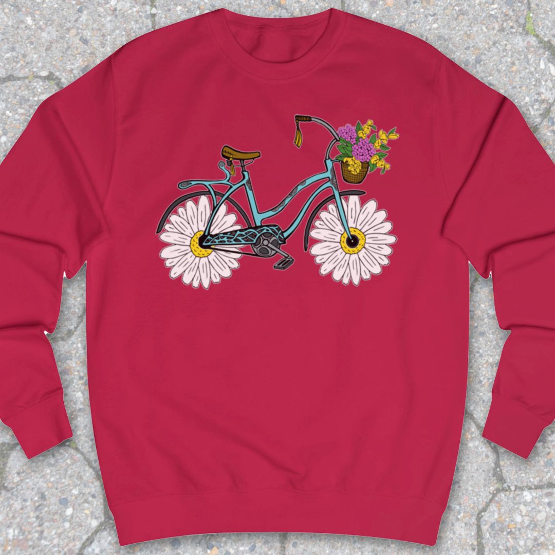 Fiets met madeliefwielen Sweater