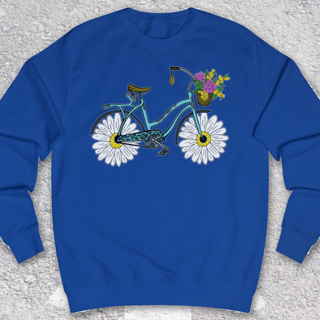 Fiets met madeliefwielen Sweater