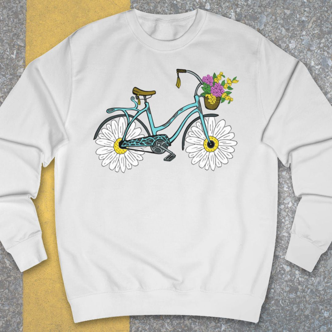 Fiets met madeliefwielen Sweater