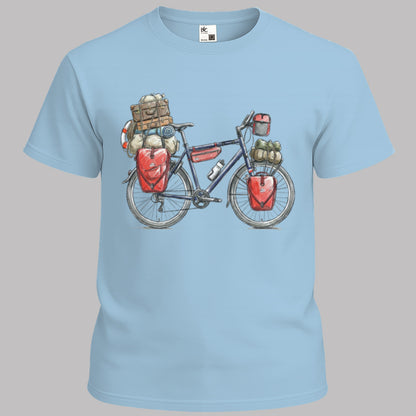 Vélo de voyage chargé T‑shirt
