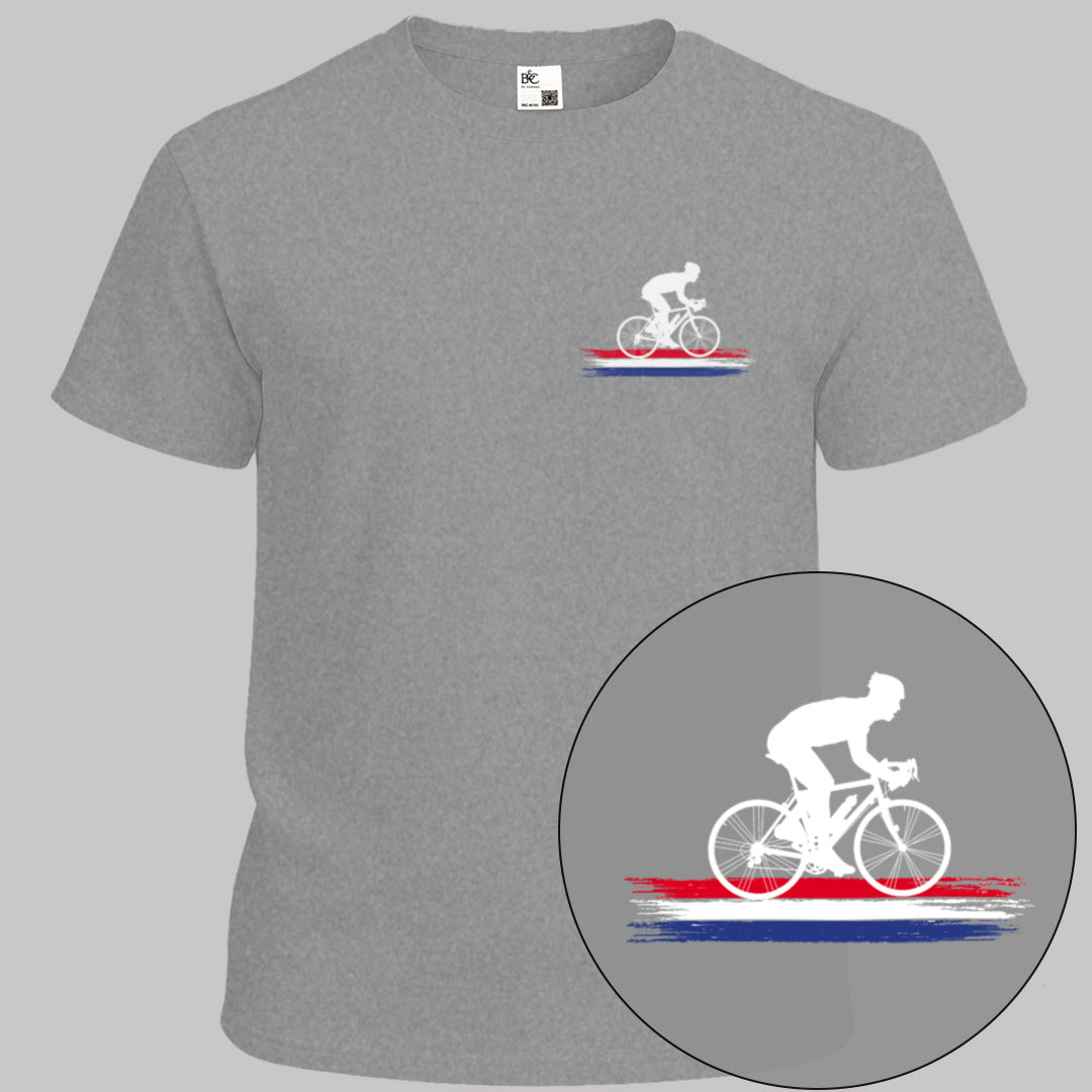 Wielrenner Nederlandse 3-kleur wit T‑Shirt