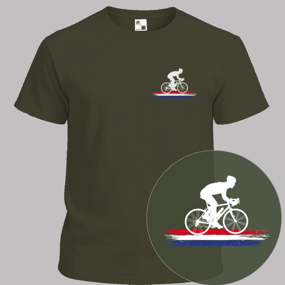 Wielrenner Nederlandse 3-kleur wit T‑Shirt