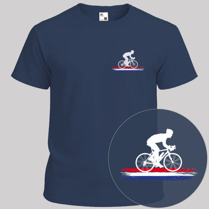 Wielrenner Nederlandse 3-kleur wit T‑Shirt