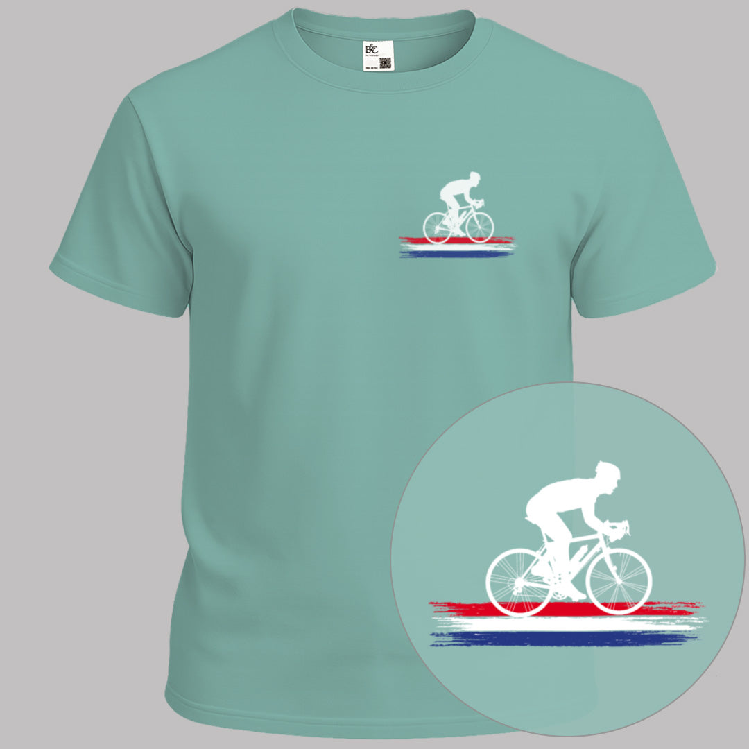 Wielrenner Nederlandse 3-kleur wit T‑Shirt