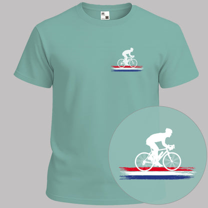 Wielrenner Nederlandse 3-kleur wit T‑Shirt