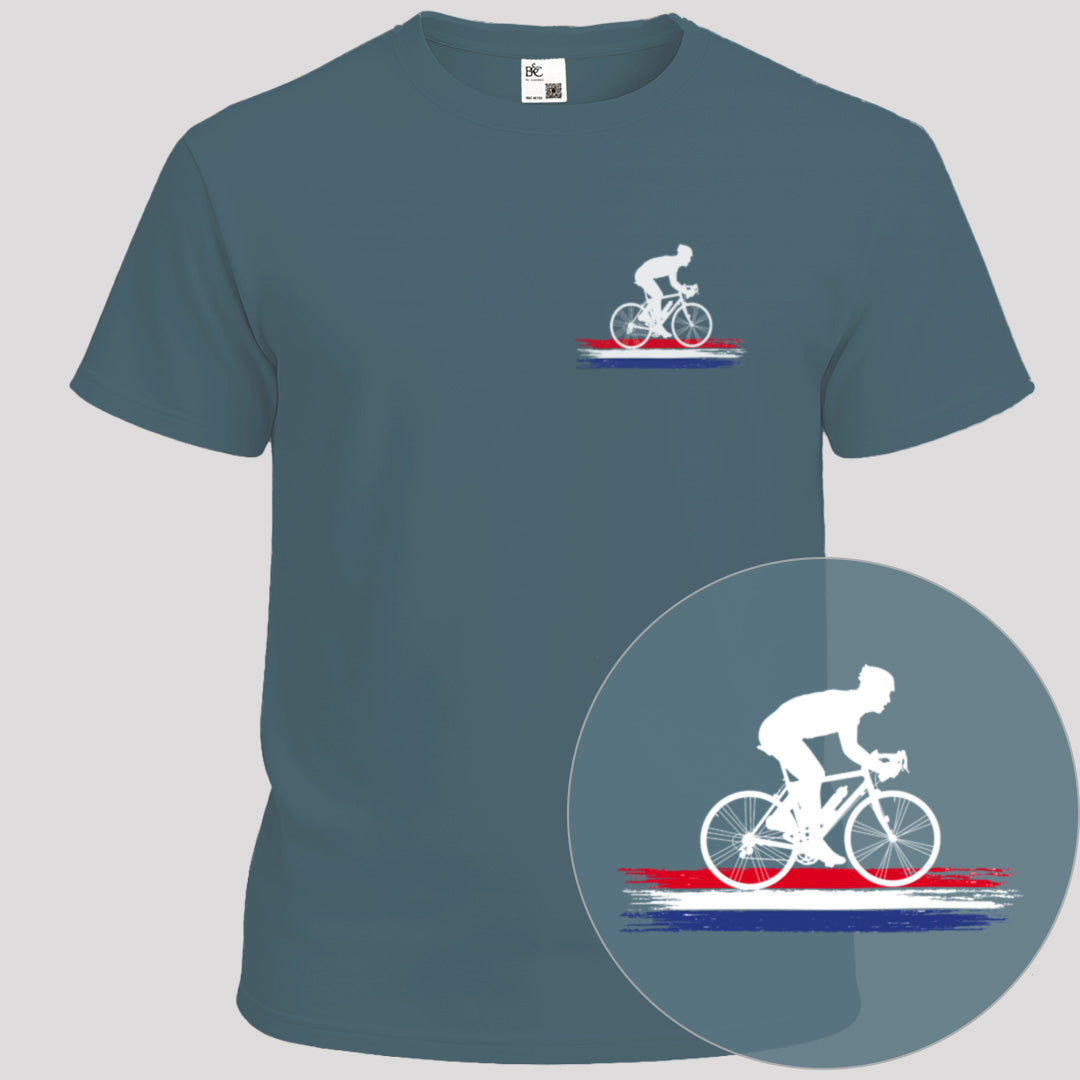 Wielrenner Nederlandse 3-kleur wit T‑Shirt