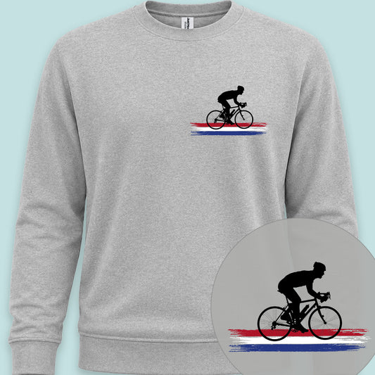 Wielrenner Nederlandse 3-kleur zwart Sweater