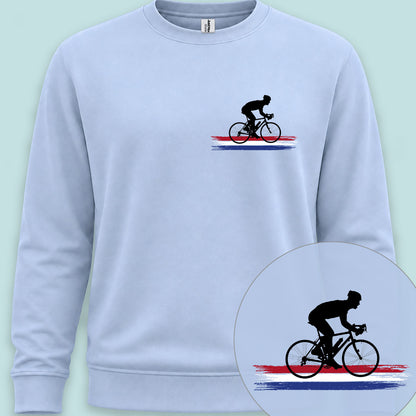 Wielrenner Nederlandse 3-kleur zwart Sweater
